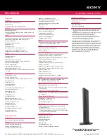 Предварительный просмотр 2 страницы Sony KDL-40SL140 - 40" Bravia Sl Series Lcd Tv Specification Sheet