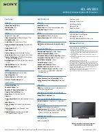 Preview for 2 page of Sony KDL-40V3000, KDL-46V3000 Specifications