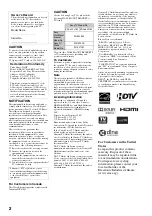 Preview for 2 page of Sony KDL-40VL160 - 40" Bravia Vl Series Lcd Tv Quick Setup Manual