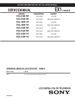 Preview for 1 page of Sony KDL-40Z4100 - Bravia Z Series Lcd Television Service Manual