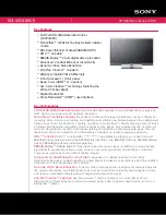Sony KDL-40Z4100 - Bravia Z Series Lcd Television Specifications preview