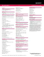 Preview for 2 page of Sony KDL-40Z4100 - Bravia Z Series Lcd Television Specifications