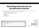 Preview for 1 page of Sony KDL-43WG663 Dismantling Information For Use