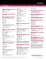 Preview for 2 page of Sony KDL-46EX700 - Bravia Ex Series Lcd Television Specifications