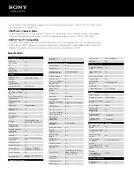 Preview for 3 page of Sony KDL-46HX820 Specifications