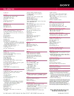 Preview for 2 page of Sony KDL-46NX700 - Bravia Nx Series Lcd Television Specifications