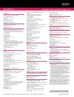 Preview for 2 page of Sony KDL-46NX711 - 46" Bravia Nx700 Series Hdtv Specifications