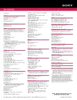 Preview for 2 page of Sony KDL-52EX700 - Bravia Ex Series Lcd Television Specifications