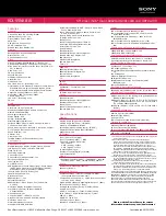 Preview for 2 page of Sony KDL-55NX810 Specifications