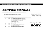 Предварительный просмотр 1 страницы Sony KDL-55W650D Service Manual