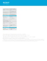 Preview for 4 page of Sony KDL-60R550A Specifications