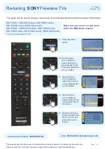 Sony KDL S3000 Series Re-Tuning Manual preview