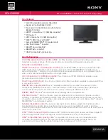 Sony KDL22L5000 - BRAVIA L Series Specifications preview