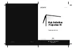 Sony KDP-51WS550 - 51" High Definition Projection Tv Operating Instructions Manual preview