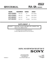 Предварительный просмотр 227 страницы Sony KDP-57XBR2 - Digital High Definition Projection Tv Service Manual