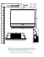 Preview for 1 page of Sony KDS-50A3000 - Bravia Sxrd Microdisplay Hdtv Dimensions