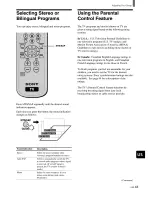 Preview for 43 page of Sony KE-32TS2U - 32" Flat Panel Color Tv Operating Instructions Manual