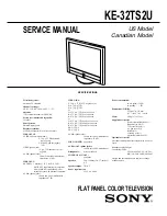 Preview for 1 page of Sony KE-32TS2U - 32" Flat Panel Color Tv Service Manual