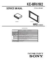 Preview for 1 page of Sony KE-MR31M2 Service Manual