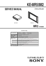 Предварительный просмотр 1 страницы Sony KE-MR50M2 Service Manual