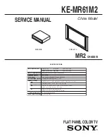 Sony KE-MR61M2 Service Manual preview