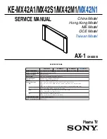 Preview for 2 page of Sony KE-MX42A1 Service Manual