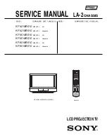 Предварительный просмотр 2 страницы Sony KF-50WE610 - 50" Grand Wega™ Rear Projection Tv Service Manual