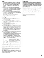 Preview for 3 page of Sony KF-60XBR800 - 60" Xbr Grand Wega™ Rear Projection Television Operating Instructions Manual