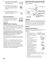 Preview for 6 page of Sony KF-60XBR800 - 60" Xbr Grand Wega™ Rear Projection Television Operating Instructions Manual