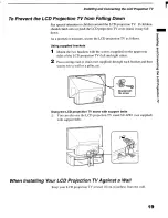 Preview for 19 page of Sony KF-60XBR800 - 60" Xbr Grand Wega™ Rear Projection Television Operating Instructions Manual