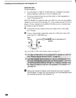 Preview for 28 page of Sony KF-60XBR800 - 60" Xbr Grand Wega™ Rear Projection Television Operating Instructions Manual