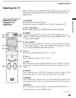 Preview for 47 page of Sony KF-60XBR800 - 60" Xbr Grand Wega™ Rear Projection Television Operating Instructions Manual