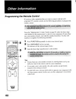 Preview for 82 page of Sony KF-60XBR800 - 60" Xbr Grand Wega™ Rear Projection Television Operating Instructions Manual