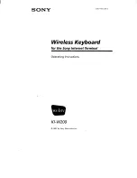 Sony KI-W200 Operating Instructions Manual preview