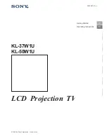 Sony KL-37W1U Operating Instructions Manual preview