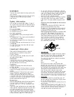 Preview for 2 page of Sony KL-37W1U Operating Instructions Manual