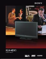 Sony KLH-40X1 Specifications preview