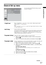 Preview for 23 page of Sony KLV-20G300A Operating Instructions Manual