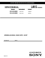 Preview for 1 page of Sony KLV-20G300A Service Manual