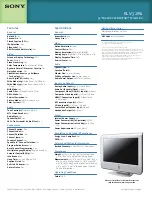 Preview for 2 page of Sony KLV-32M1 - 32" Lcd Wega Color Tv Specifications