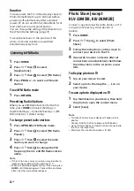 Предварительный просмотр 12 страницы Sony KLV- 40R472B Operating Instruction