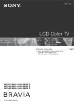 Предварительный просмотр 1 страницы Sony KLV-40X250A Operating Instructions Manual