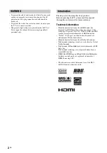 Предварительный просмотр 2 страницы Sony KLV-40X250A Operating Instructions Manual