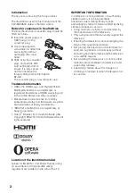 Предварительный просмотр 2 страницы Sony KLV-60EX640 Operating Instructions Manual