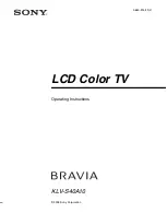 Sony KLV-S40A10 Operating Instructions Manual preview