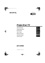 Sony KP-41PX1 Instruction Manual preview