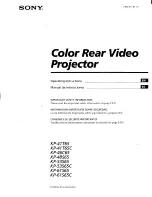 Sony KP-41T65 - 41" Rear Projection Operating Instructions Manual предпросмотр