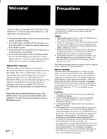 Предварительный просмотр 4 страницы Sony KP-41T65 - 41" Rear Projection Operating Instructions Manual