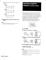 Предварительный просмотр 34 страницы Sony KP-41T65 - 41" Rear Projection Operating Instructions Manual