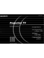 Предварительный просмотр 1 страницы Sony KP 43T90 Operating Instructions Manual